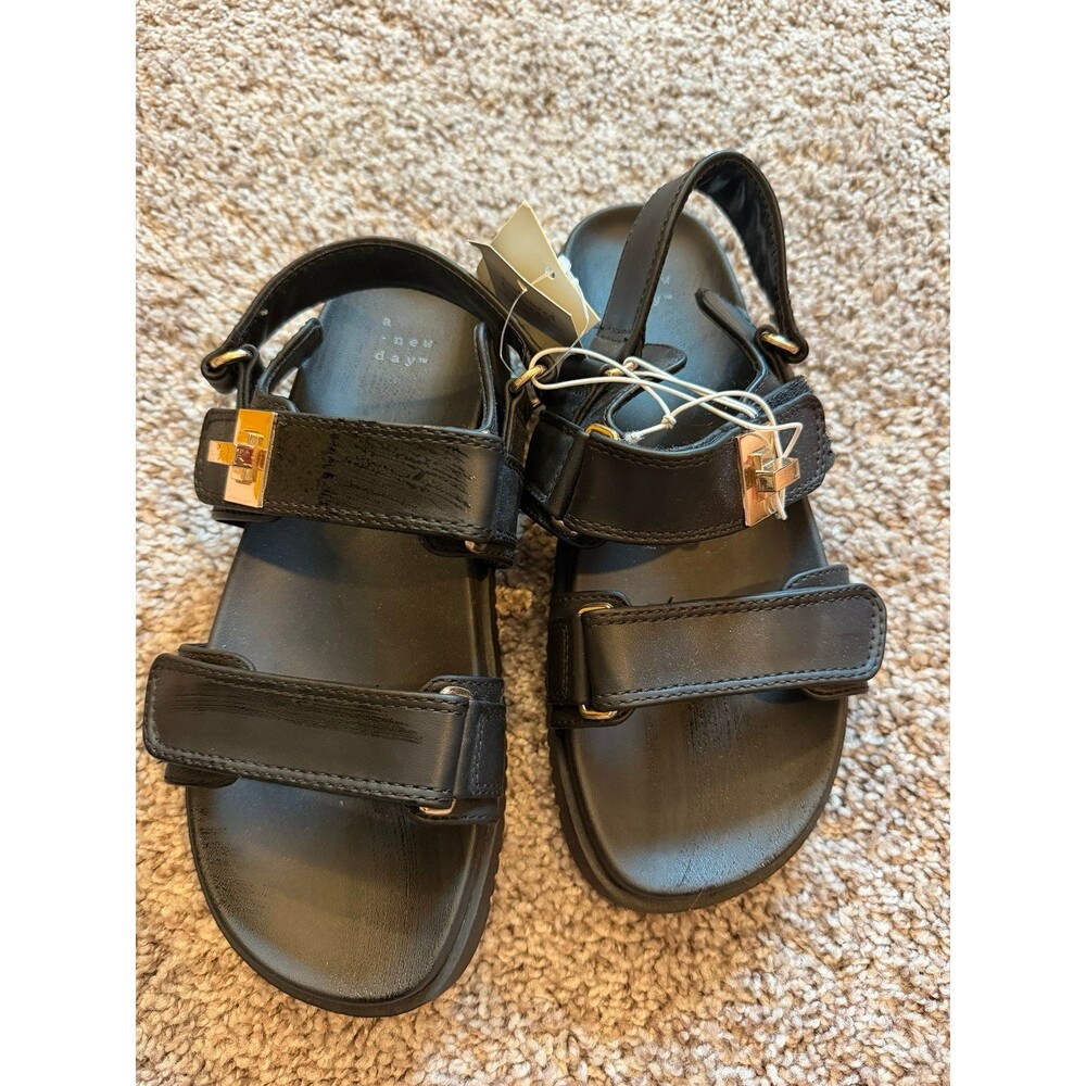 A-new-day Women's Black Sandals Size 7 NWT